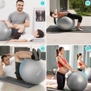 Revity Piłka gimnastyczna do ćwiczeń rehabilitacyjna do treningu fitness 65 cm 3