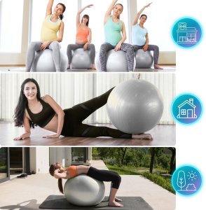 Revity Piłka gimnastyczna do ćwiczeń rehabilitacyjna do treningu fitness 65 cm 11