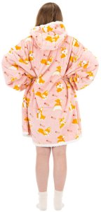 Kocobluza damska oversize koc bluza 2w1 z kapturem ciepła szlafrok futrzak piesek corgi UNIWERSALNY 6