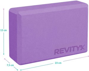 Klocek do jogi, EVA, 23x15x7.5 cm, 2 szt. i pasek do jogi, 38x2000 mm - zestaw do rozciągania 4