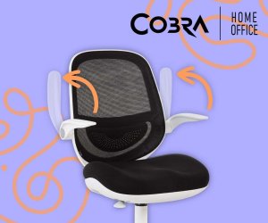 Krzesło biurowe Cobra King Junior Biało-szare 13