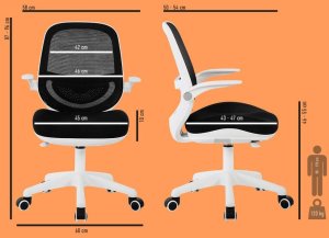 Krzesło biurowe Cobra King Junior Biało-niebieskie 16