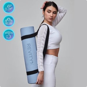 Revity Mata treningowa do jogi ćwiczeń fitness pilatesu 183 cm x 61 cm x 6 mm 12