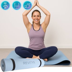 Revity Mata treningowa do jogi ćwiczeń fitness pilatesu 183 cm x 61 cm x 6 mm 15