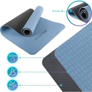 Revity Mata treningowa do jogi ćwiczeń fitness pilatesu 183 cm x 61 cm x 6 mm 4