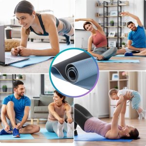 Revity Mata treningowa do jogi ćwiczeń fitness pilatesu 183 cm x 61 cm x 6 mm 5