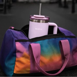 Kubek termiczny z uchwytem i ze słomką termos ze stali nierdzewnej 13