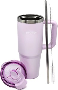 Kubek termiczny z uchwytem i ze słomką termos ze stali nierdzewnej 2