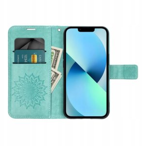 Kabura MEZZO Book do MOTOROLA G06 mandala zielony 2