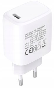 Ładowarka sieciowa GaN USB-C 20W PD3.0 PPS biała 7