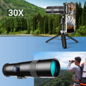 Apexel Obiektyw HD Tele ZOOM 30x + Statyw do Telefonu Tabletu Smartfona APL-30XJJ028 5