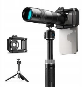 Apexel Obiektyw HD Tele ZOOM 30x + Statyw do Telefonu Tabletu Smartfona APL-30XJJ028 9