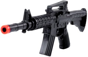 Karabin Zabawkowy Mechaniczny Dźwięk Strzałów Czarny 32cm EDUKAMP 2