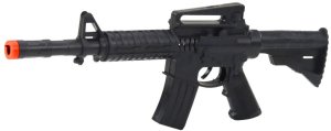 Karabin Zabawkowy Mechaniczny Dźwięk Strzałów Czarny 32cm EDUKAMP 3