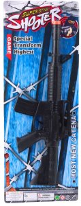 Karabin Zabawkowy Mechaniczny Dźwięk Strzałów Czarny 32cm EDUKAMP 4