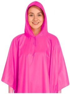 Płaszcz Peleryna Przeciwdeszczowa Wielokrotnego Użytku Różowa 132 x 203 cm EDUKAMP 3