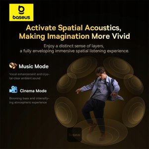Słuchawki Baseus Słuchawki Bowie M2s Ultra TWS bezprzewodowe dokanałowe z interaktywnym ekranem - czarne 3