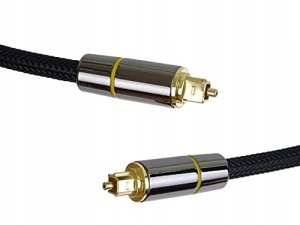 Kabel PremiumCord Optyczny audio kabel Toslink, OD:7mm, Gold-metal design + Nylon, 3m 3