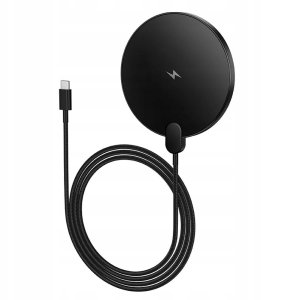Wireless charger Hoco 15W with cable USB C and digital display CW62 black CW62 black (6942007654517) 3