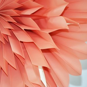 GWIAZDA DEKORACYJNA WISZĄCA PAPIEROWA 3D 50CM RÓŻOWA 2