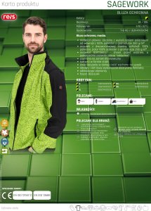 Bluza ochronna męska softshell stójka zamek odblaski SAGEWORK 2XL 8