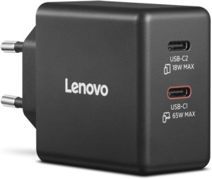 Zasilacz do laptopa Lenovo Accessories Dual USB-C 65W GaN Power Adapter BK-EU 3
