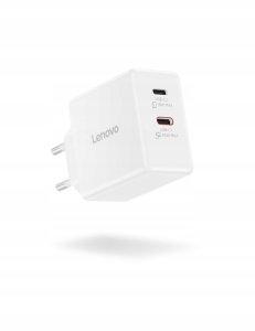 Zasilacz do laptopa Lenovo Accessories Dual USB-C 65W GaN Power Adapter WH-EU | USB-C | AC Adapter 4