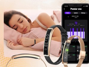 Inteligentna Opaska Smartband Bluetooth 5.3 Pulsometr Wodoodporna Kroki Sen 10