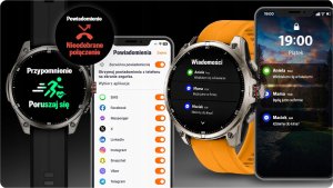 Smartwatch Męski Zegarek Menu PL GPS Amoled Rozmowy Wodoodpony 5ATM 670mAh 11