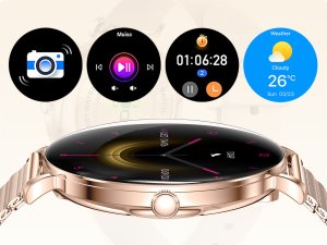 Smartwatch Damski PL Menu Zegarek Rozmowy Powiadomienia Ciśnienie 3 PASKI 13