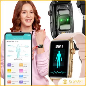 SMARTWATCH DAMSKI ZEGAREK EKG HRV POMIAR CUKRU CIŚNIENIA TEMPERTATURA BMI 11