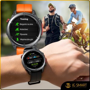 Smartwatch Męski Zegarek AMOLED GPS IP69K 5ATM Kompas Menu POLSKI + 3 PASKI 4