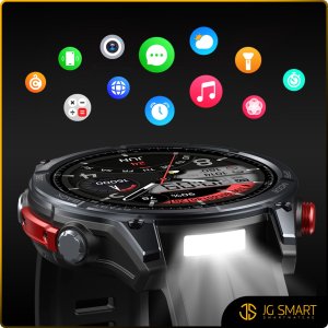 Smartwatch Męski Zegarek AMOLED GPS IP69K 5ATM Kompas Menu POLSKI + 3 PASKI 6