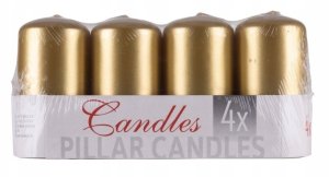 Donau Home Świeca słup Standard lakier, 50x100mm, 4 szt., złoty 2