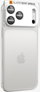 Spigen OSŁONA APARATU OPTIK PRO XL GLAS.TR ”EZ FIT” CAMERA PROTECTOR IPHONE 17 PRO MAX SILVER 12