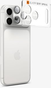 Spigen OSŁONA APARATU OPTIK PRO XL GLAS.TR ”EZ FIT” CAMERA PROTECTOR IPHONE 17 PRO MAX SILVER 7