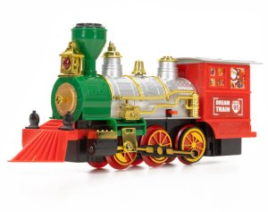 Lokomotywa z wagonami, pociąg parowy, sterowany, na baterie, tory UNIWERSALNY 5