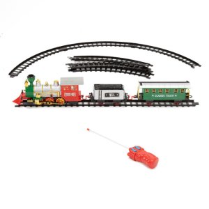 Lokomotywa z wagonami, pociąg parowy, sterowany, na baterie, tory UNIWERSALNY 9