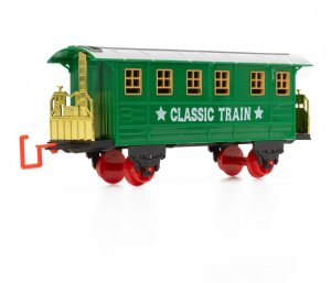 Lokomotywa z wagonami, pociąg parowy, sterowany, na baterie, tory UNIWERSALNY 10