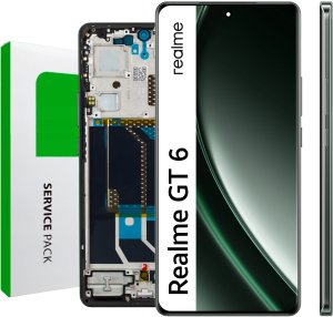 Zila Wyświetlacz do Realme GT 6 Ekran LCD Ramka Zielona Oryginał (5904858353996) 12