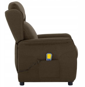 Fotel do masażu z brązowego materiału Lumarko! 4