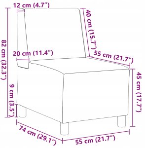 Fotel 3 pcs Jasnoszary 55 x 74 x 82 cm tkanina Lumarko! 9