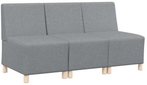 Fotel 3 pcs Jasnoszary 55 x 74 x 82 cm tkanina Lumarko! 10