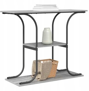 Konsola z półką Szary dąb sonoma 101 x 35 x 80.5 cm Lumarko! 3