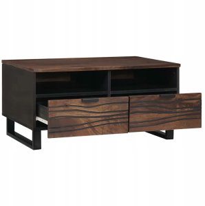 Stolik kawowy - 80x54x40 cm z litego drewna mango Lumarko! 2