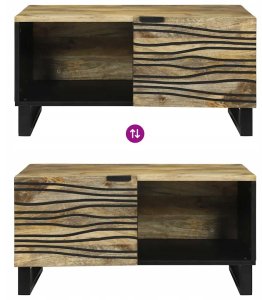 Stolik kawowy Brązowy 80 x 50 x 40 cm lite drewno mango Lumarko! 10