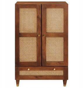 Szafki i regały na media Brązowy Słoma i lite drewno mango Lumarko! 3