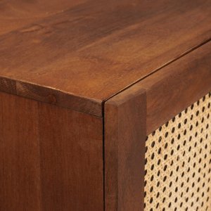 Szafki i regały na media Brązowy Słoma i lite drewno mango Lumarko! 5