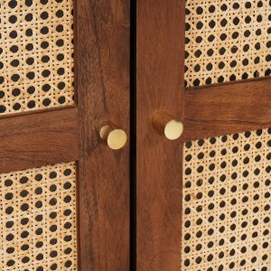 Szafki i regały na media Brązowy Słoma i lite drewno mango Lumarko! 6