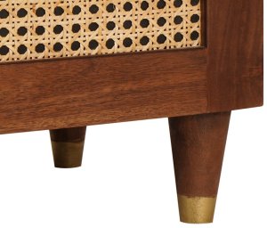 Szafki i regały na media Brązowy Słoma i lite drewno mango Lumarko! 7